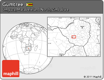 Blank Location Map of Gumtree