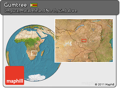 Satellite Location Map of Gumtree