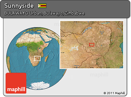 Satellite Location Map of Sunnyside