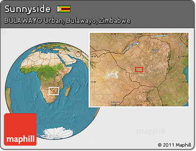 Satellite Location Map of Sunnyside