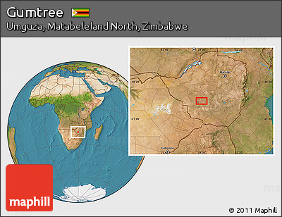 Satellite Location Map of Gumtree