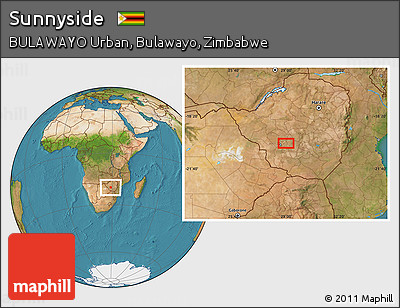 Satellite Location Map of Sunnyside
