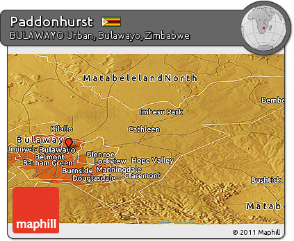 Physical Panoramic Map of Paddonhurst