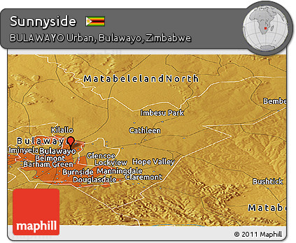 Physical Panoramic Map of Sunnyside