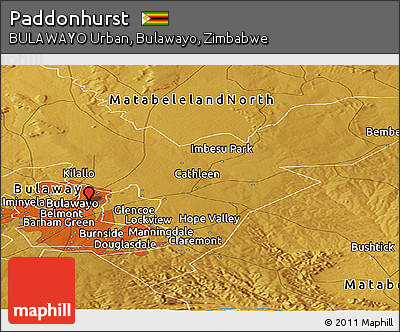 Physical Panoramic Map of Paddonhurst