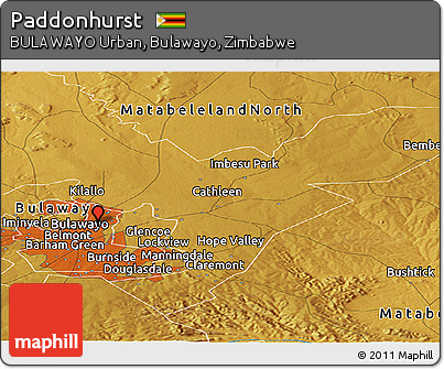 Physical Panoramic Map of Paddonhurst
