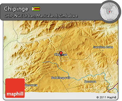 Physical 3D Map of Chipinge