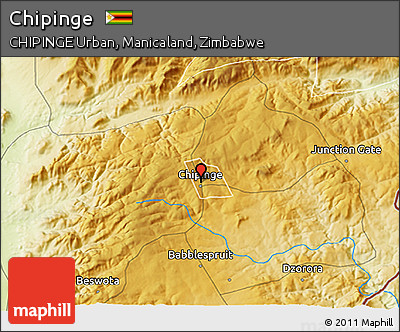 Physical 3D Map of Chipinge