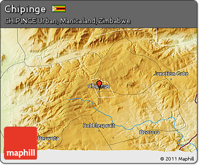 Physical 3D Map of Chipinge