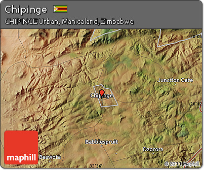 Satellite Map of Chipinge