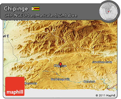 Physical Panoramic Map of Chipinge
