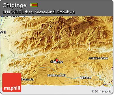 Physical Panoramic Map of Chipinge