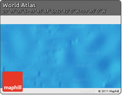 Shaded Relief 3D Map of the Area around 20° 2' 43" S, 32° 13' 30" W