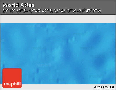 Shaded Relief 3D Map of the Area around 20° 2' 43" S, 32° 13' 30" W