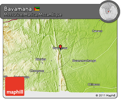 Physical 3D Map of Bavamana