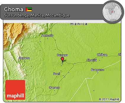 Physical 3D Map of Choma