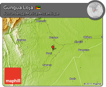 Physical 3D Map of Gungua Loja
