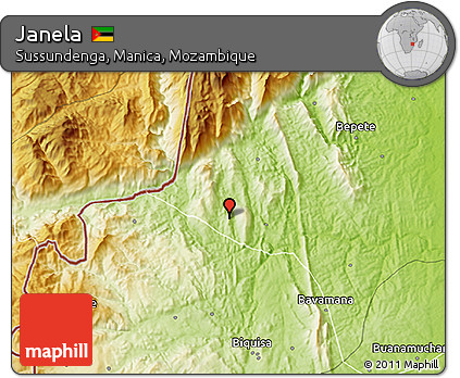 Physical 3D Map of Janela