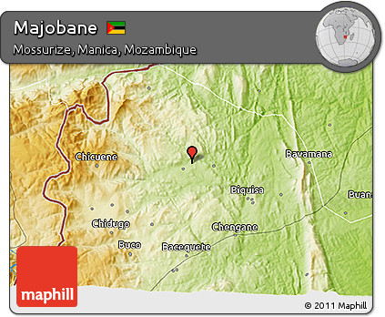 Physical 3D Map of Majobane