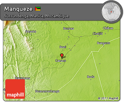 Physical 3D Map of Manqueze