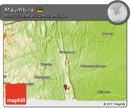 Physical 3D Map of Maumbira