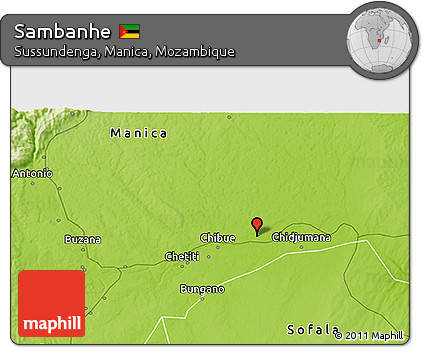 Physical 3D Map of Sambanhe