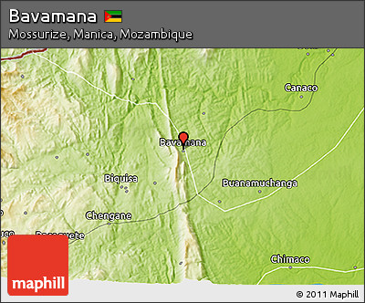 Physical 3D Map of Bavamana