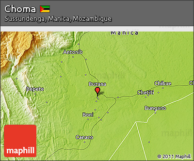 Physical 3D Map of Choma