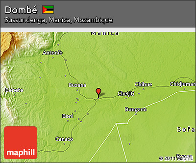 Physical 3D Map of Dombé
