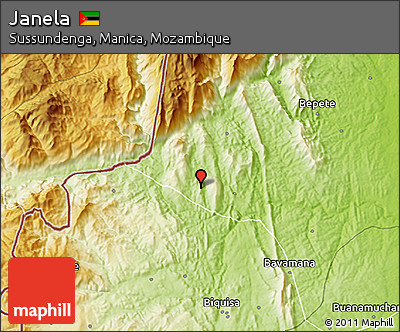 Physical 3D Map of Janela