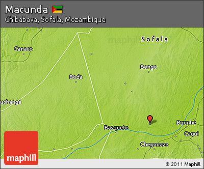 Physical 3D Map of Macunda