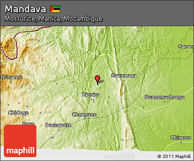 Physical 3D Map of Mandava