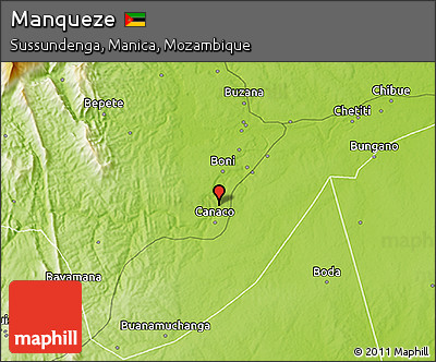 Physical 3D Map of Manqueze