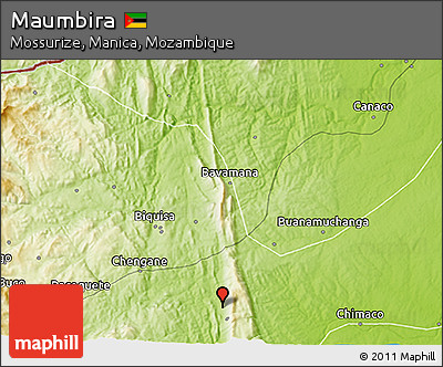 Physical 3D Map of Maumbira