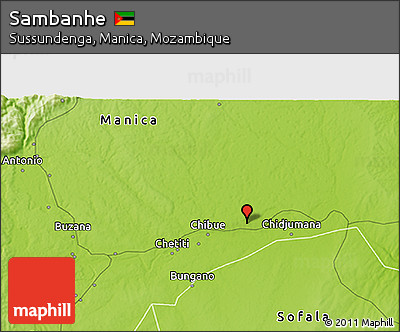 Physical 3D Map of Sambanhe