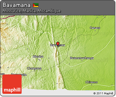 Physical 3D Map of Bavamana