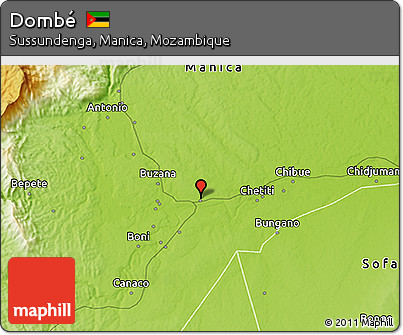 Physical 3D Map of Dombé