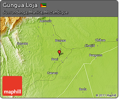 Physical 3D Map of Gungua Loja