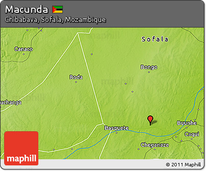 Physical 3D Map of Macunda