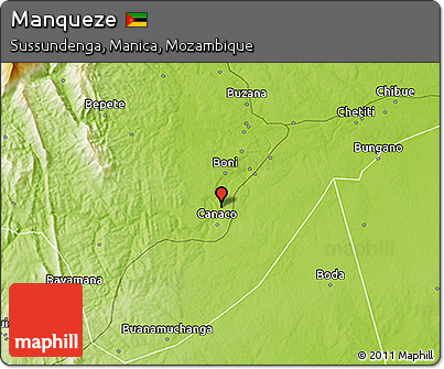 Physical 3D Map of Manqueze