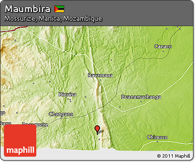 Physical 3D Map of Maumbira
