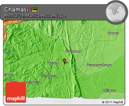 Political 3D Map of Chamasi
