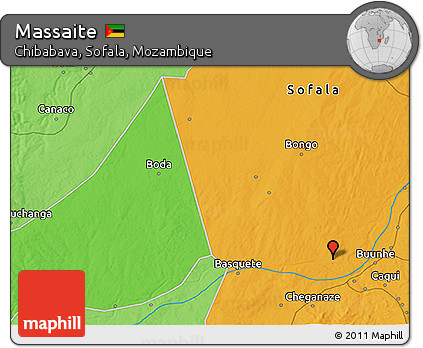 Political 3D Map of Massaite