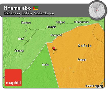 Political 3D Map of Nhamaiabo