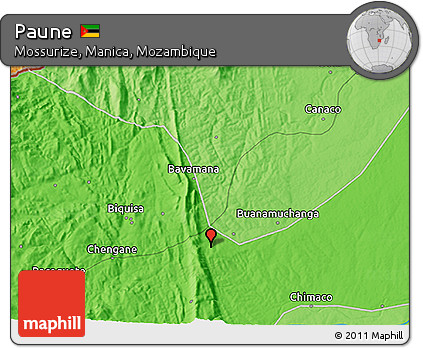 Political 3D Map of Paune