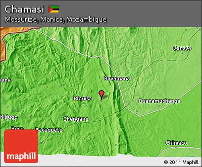 Political 3D Map of Chamasi