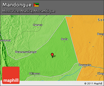 Political 3D Map of Mandongue