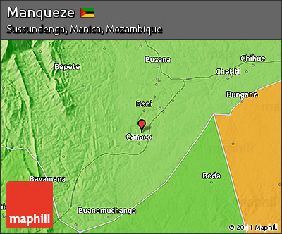 Political 3D Map of Manqueze