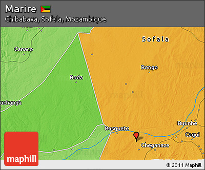 Political 3D Map of Marire