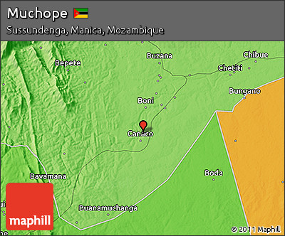 Political 3D Map of Muchope